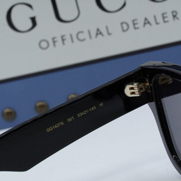 Final Price! Gucci GG1427S 001 Black/Grey Sunglasses - Picture 7 of 10